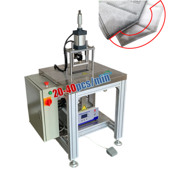 Semi Automatic KN95 N95 Mask Side Edge Sealing Pressing Banding Machine